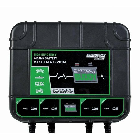 EXTREME MAX 12 volts 4-Bank Battery Charger 1229.4023